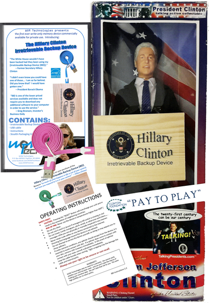 #42 Hillary Clinton IBD with 12" Talking Bill Clinton Collectible Doll