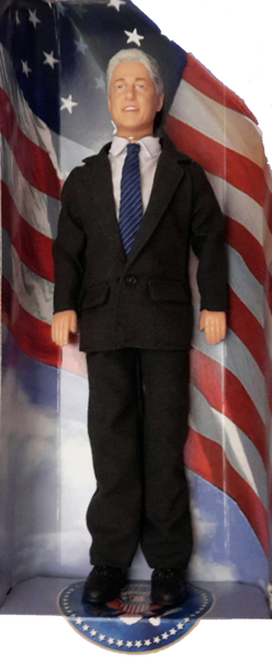 #42 Hillary Clinton IBD with 12" Talking Bill Clinton Collectible Doll